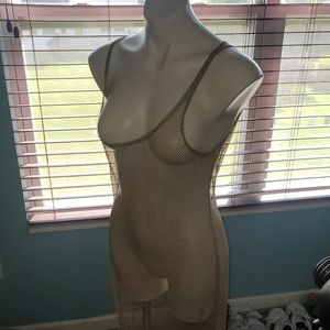 Mesh see through tank dress